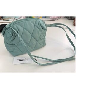 Vera Bradley Ultralight Camera Bag Crossbody Beryl Green Quilted Nylon Travel